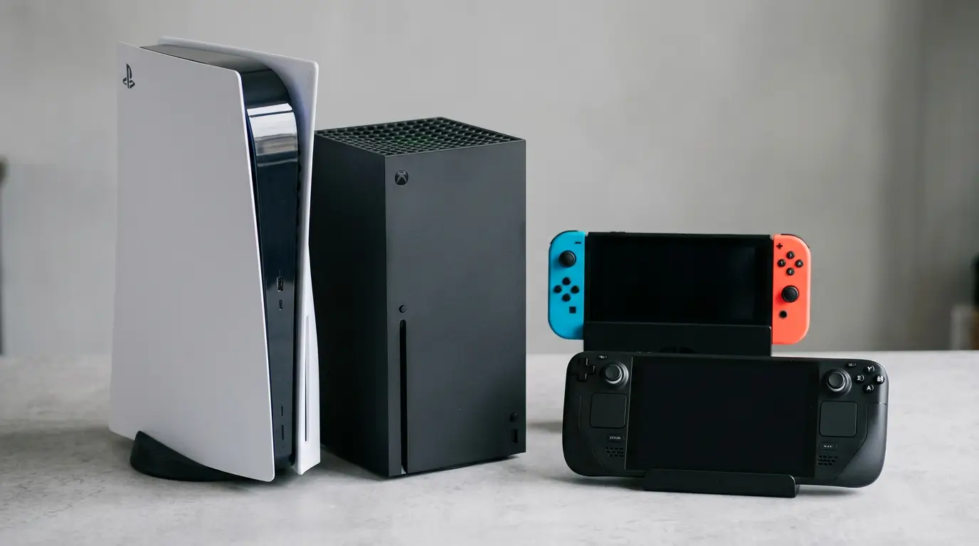 Разнообразие игровых консолей: PlayStation, Xbox, Nintendo Switch, Steam Deck