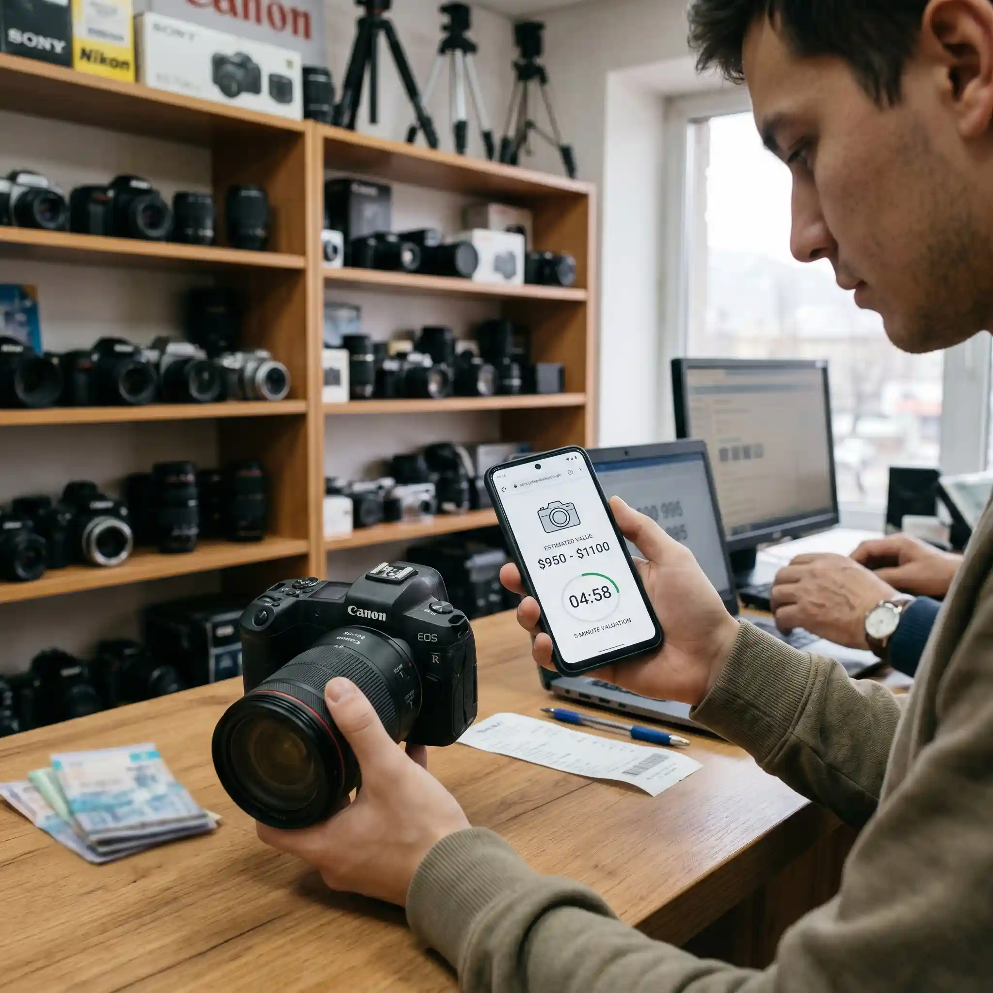 Выплата за фотоаппарат в ломбарде