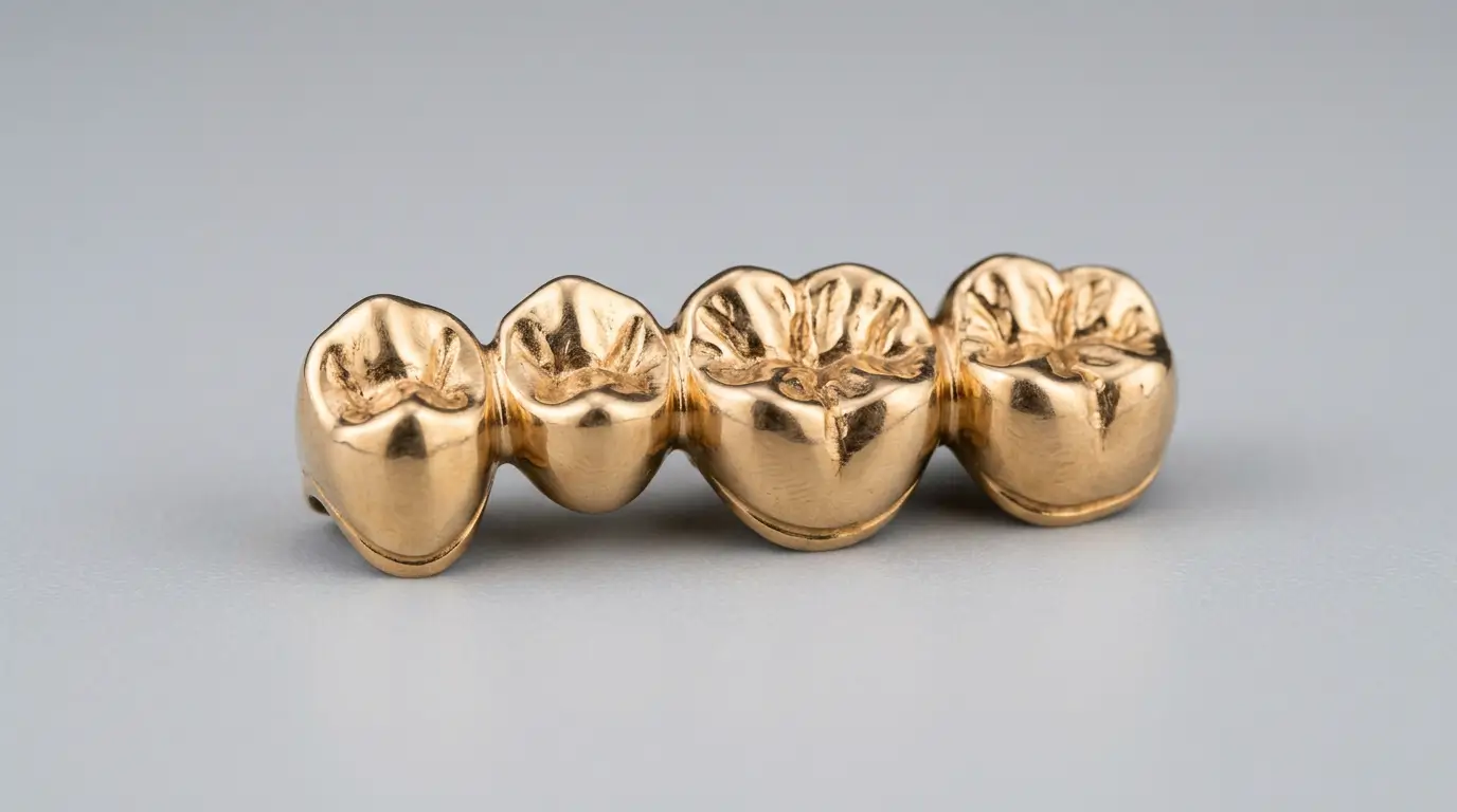 Золотой зубной мост — пример оценки стоматологического золота