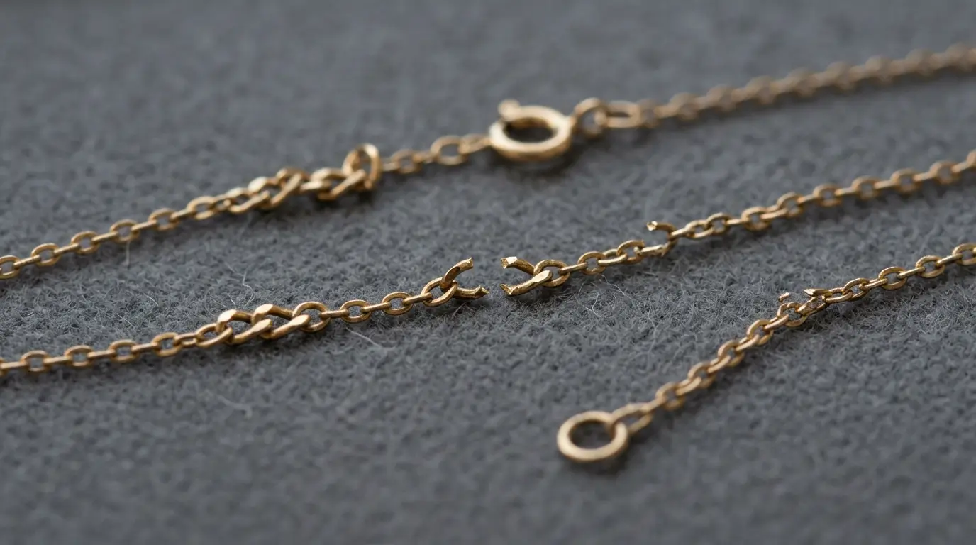 Лом из женской цепочки 583 пробы — пример оценки 56 350 тенге