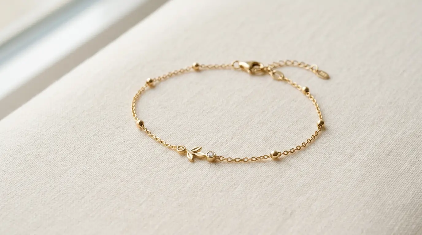 Тонкий женский золотой браслет 585 пробы — пример оценки 95 450 тенге