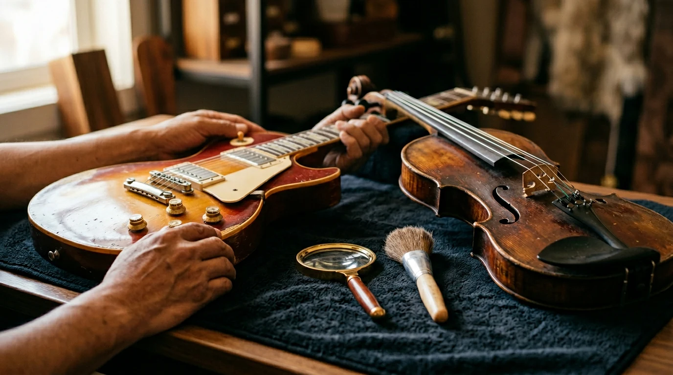 Оценка винтажных и коллекционных гитар и смычковых инструментов в ломбарде Алматы