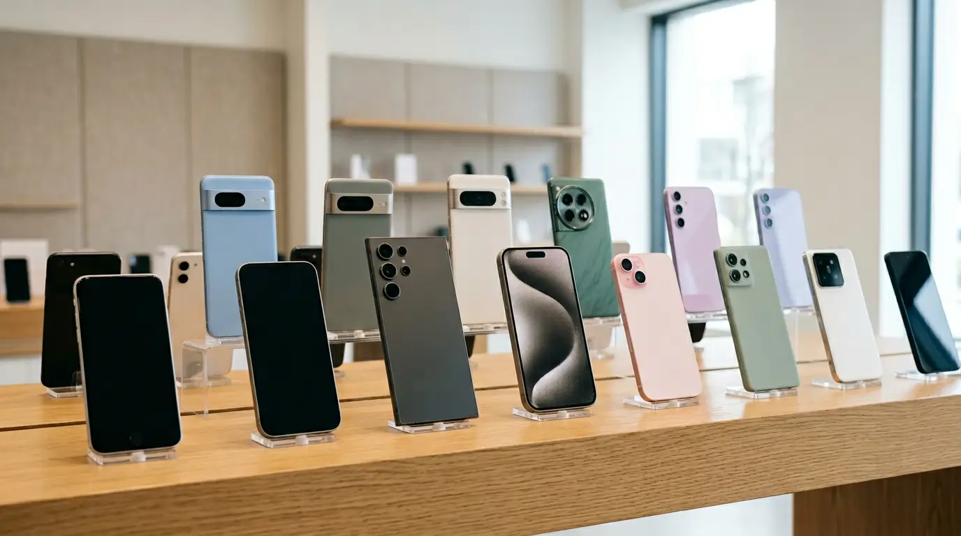 Разнообразие телефонов для скупки — бренды Apple, Samsung, Xiaomi и другие