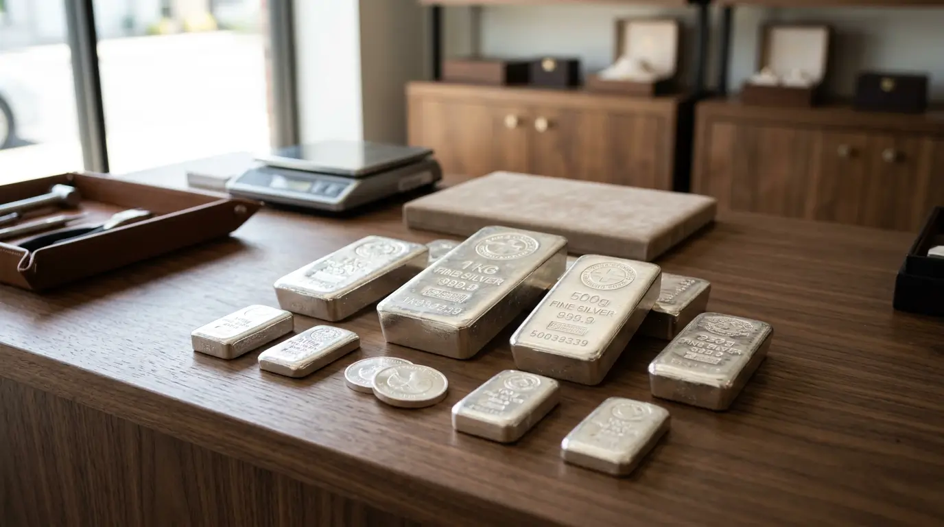 Купить серебро в слитках в ломбарде Алматы — профессиональная оценка и выкуп серебряных слитков