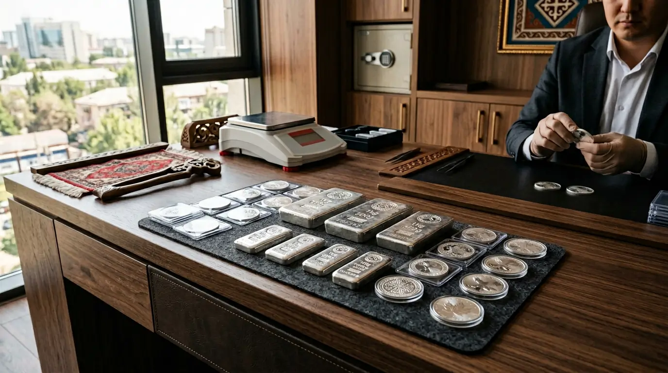 Скупка серебра 999 пробы в Алматы — инвестиционные слитки и монеты