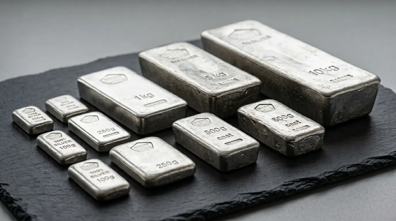 Виды серебряных слитков по ГОСТ 28595-2015 — категории СрА-1, СрА-2, СрА-3, СрА-4