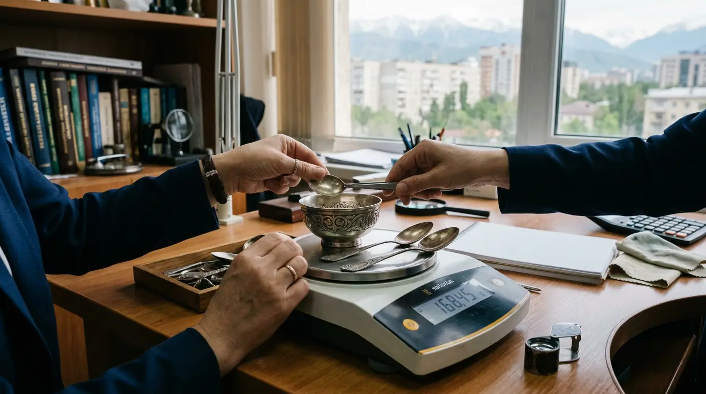 Профессиональная оценка столового серебра — спектрометр и точные весы в Алматы